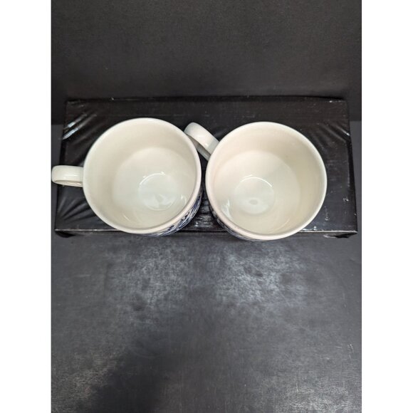 Vintage Made in England Blue Willow 8 Oz Coffee/Tea Cup Set of 2 - Picture 6 of 7